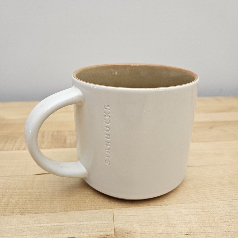 Starbucks 2013 Stacking Mug 14 fl oz Embossed Cottagecore Farmhouse Cozy Rustic
